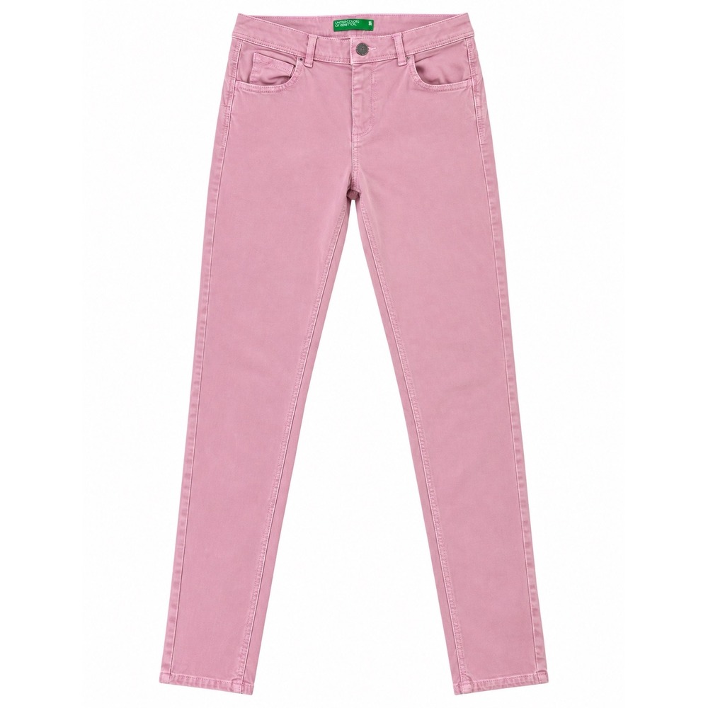 United Colors of Benetton Pink Skinny Pants Size 28 Stretch Cotton Chino Rose